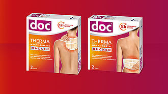 Teaserbild von Packshots der doc® Therma Wärme-Gürtel und Auflagen 2 Stück